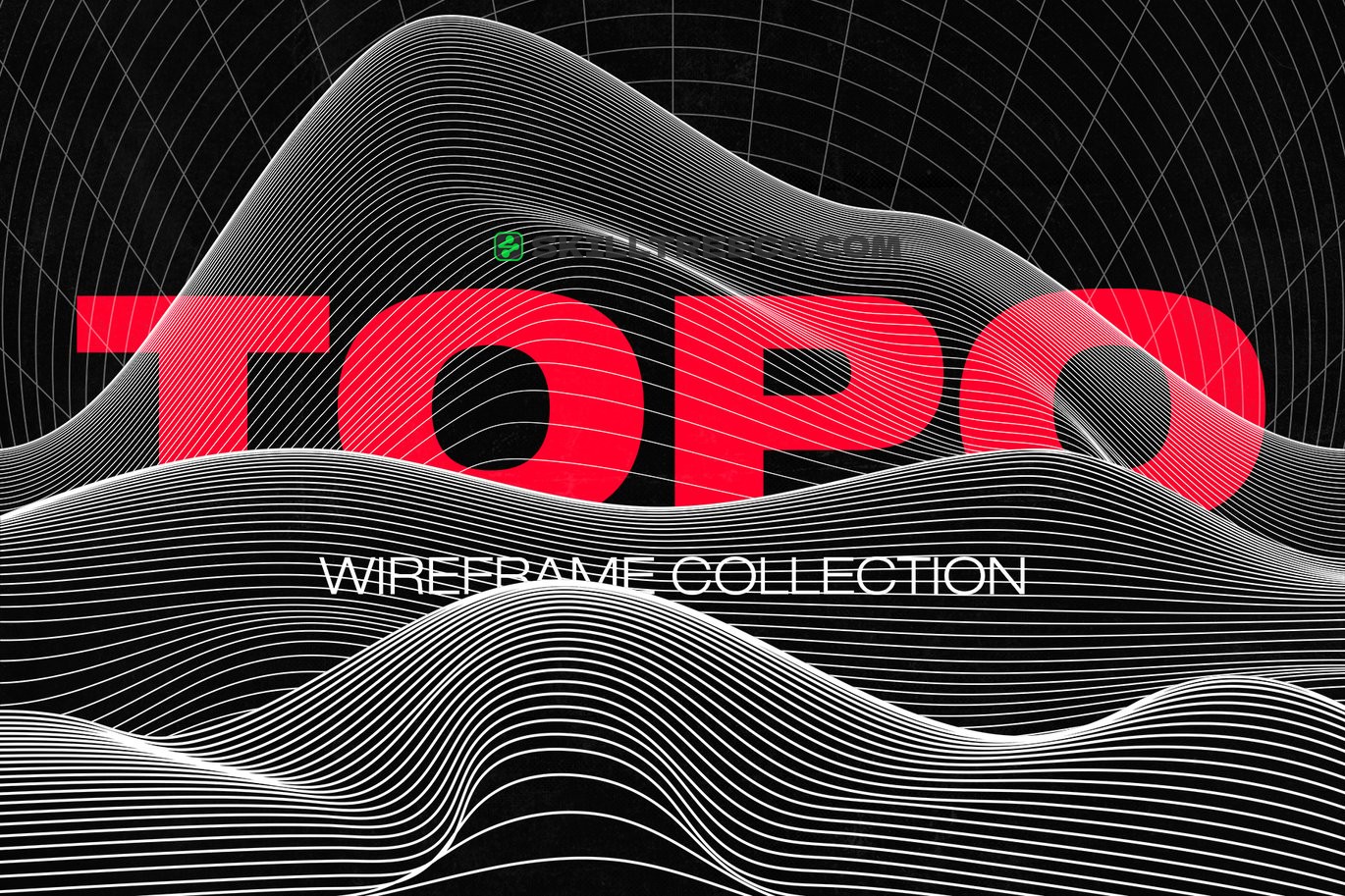 图片[2]-Wireframe Topo Elements Vectors（371299）-技能树